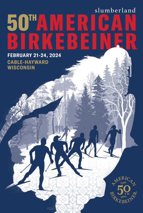 50th Anniversary American Birkebeiner Screenprint
