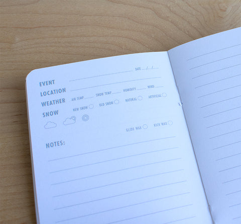 Nordic Notes—"Thin to Win, Thick to Kick" Ski Waxing Memo Book