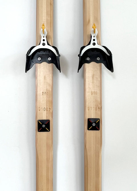 Upcycled Vintage Wood Skis—Voyageur
