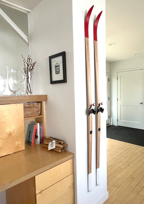 The Davos—Painted Wood Skis