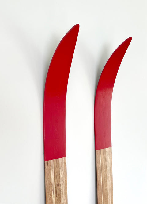 The Davos—Painted Wood Skis