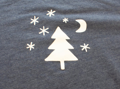 Snowy Night Pine Tee (W)