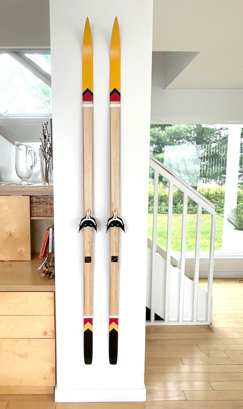 The Voyageur—Painted Wood Skis