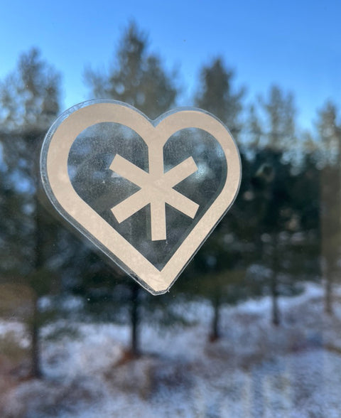 Winter Lover Icon Window Sticker